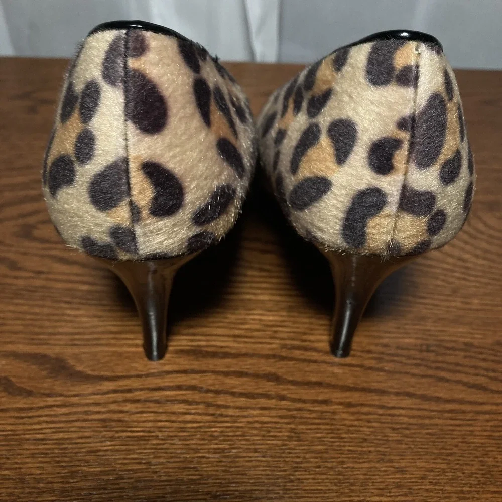 Fergalicious Utopia Fur Cheetah Print Leopard Going Out Pumps Heel Womens 8.5